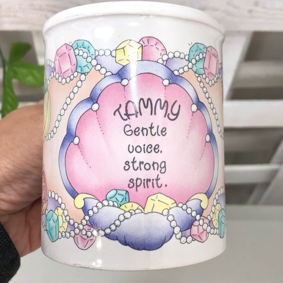 Precious Moments by Enesco Vintage 90's Tammy Mug Gentle Voice Strong Spirit - Picture 3 of 6